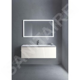 Duravit L-Cube - Meuble sous lavabo 400x1220x481 mm, 1 tiroir, blanc brillant LC614302222