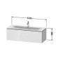 Duravit L-Cube - Meuble sous lavabo 400x1020x481 mm, 1 tiroir, blanc brillant LC613802222 Duravit L-Cube - Meuble sous lavabo 400x1020x481 mm, 1 tiroir, blanc brillant LC613802222