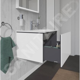 Duravit L-Cube - Meuble sous lavabo 400x620x481 mm, 1 tiroir, blanc brillant LC614002222