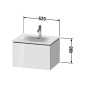 Duravit L-Cube - Meuble sous lavabo 400x620x481 mm, 1 tiroir, blanc brillant LC613502222 Duravit L-Cube - Meuble sous lavabo 400x620x481 mm, 1 tiroir, blanc brillant LC613502222
