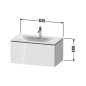 Duravit L-Cube - Meuble sous lavabo 400x820x481 mm, 1 tiroir, blanc brillant LC613702222 Duravit L-Cube - Meuble sous lavabo 400x820x481 mm, 1 tiroir, blanc brillant LC613702222