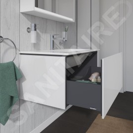 Duravit L-Cube - Meuble sous lavabo 400x820x481 mm, 1 tiroir, blanc brillant LC614102222