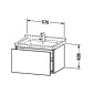 Duravit L-Cube - Meuble sous lavabo 408x670x469 mm, 1 tiroir, blanc brillant LC616402222 Duravit L-Cube - Meuble sous lavabo 408x670x469 mm, 1 tiroir, blanc brillant LC616402222