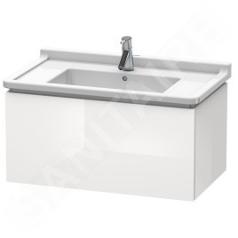 Duravit L-Cube - Meuble sous lavabo 408x820x469 mm, 1 tiroir, blanc brillant LC616502222