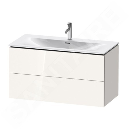 Duravit L-Cube - Meuble sous lavabo 550x1020x481 mm, 2 tiroirs, blanc brillant LC630802222