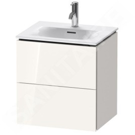 Duravit L-Cube - Meuble sous lavabo 550x520x421 mm, 2 tiroirs, blanc brillant LC630402222