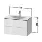 Duravit L-Cube - Meuble sous lavabo 550x820x481 mm, 2 tiroirs, blanc brillant LC630702222 Duravit L-Cube - Meuble sous lavabo 550x820x481 mm, 2 tiroirs, blanc brillant LC630702222