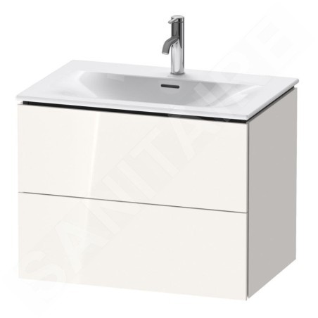 Duravit L-Cube - Meuble sous lavabo 550x720x481 mm, 2 tiroirs, blanc brillant LC630602222