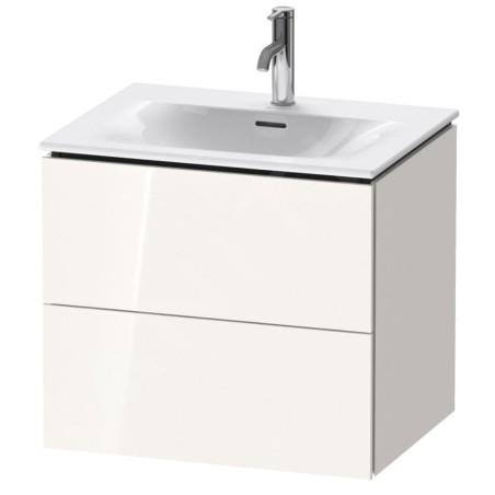 Duravit L-Cube - Meuble sous lavabo 550x620x481 mm, 2 tiroirs, blanc brillant LC630502222