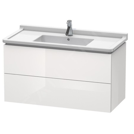 Duravit L-Cube - Meuble sous lavabo 558x1020x469 mm, 2 tiroirs, blanc brillant LC626602222