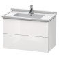 Duravit L-Cube - Meuble sous lavabo 558x820x469 mm, 2 tiroirs, blanc brillant LC626502222 Duravit L-Cube - Meuble sous lavabo 558x820x469 mm, 2 tiroirs, blanc brillant LC626502222