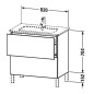 Duravit L-Cube - Meuble sous lavabo 856x820x481 mm, 2 tiroirs, blanc brillant LC662602222 Duravit L-Cube - Meuble sous lavabo 856x820x481 mm, 2 tiroirs, blanc brillant LC662602222