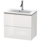 Duravit L-Cube - Meuble sous lavabo Compact 550x620x391 mm, 2 tiroirs, blanc brillant LC625602222 Duravit L-Cube - Meuble sous lavabo Compact 550x620x391 mm, 2 tiroirs, blanc brillant LC625602222