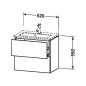 Duravit L-Cube - Meuble sous lavabo Compact 550x620x391 mm, 2 tiroirs, blanc brillant LC625602222 Duravit L-Cube - Meuble sous lavabo Compact 550x620x391 mm, 2 tiroirs, blanc brillant LC625602222