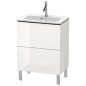 Duravit L-Cube - Meuble sous lavabo Compact 856x620x391 mm, 2 tiroirs, blanc brillant LC667302222 Duravit L-Cube - Meuble sous lavabo Compact 856x620x391 mm, 2 tiroirs, blanc brillant LC667302222