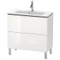 Duravit L-Cube - Meuble sous lavabo Compact 856x820x391 mm, 2 tiroirs, blanc brillant LC667402222 Duravit L-Cube - Meuble sous lavabo Compact 856x820x391 mm, 2 tiroirs, blanc brillant LC667402222