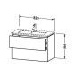 Duravit L-Cube - Meuble sous lavabo Compact 550x820x391 mm, 2 tiroirs, blanc brillant LC625702222