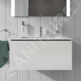 Duravit L-Cube - Meuble sous lavabo Compact 400x820x391 mm, 1 tiroir, blanc brillant LC615702222