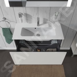 Duravit L-Cube - Meuble sous lavabo Compact 400x820x391 mm, 1 tiroir, blanc brillant LC615702222