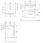 Geberit Selnova Square - Meuble-vasque 635x588x480 mm, avec vasque, 2 tiroirs, noyer hickory 501.238.00.1 Geberit Selnova Square - Meuble-vasque 635x588x480 mm, avec vasque, 2 tiroirs, noyer hickory 501.238.00.1