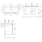Geberit Selnova Square - Meuble-vasque 635x988x480 mm, avec vasque, 2 tiroirs, blanc brillant 501.260.00.1 Geberit Selnova Square - Meuble-vasque 635x988x480 mm, avec vasque, 2 tiroirs, blanc brillant 501.260.00.1