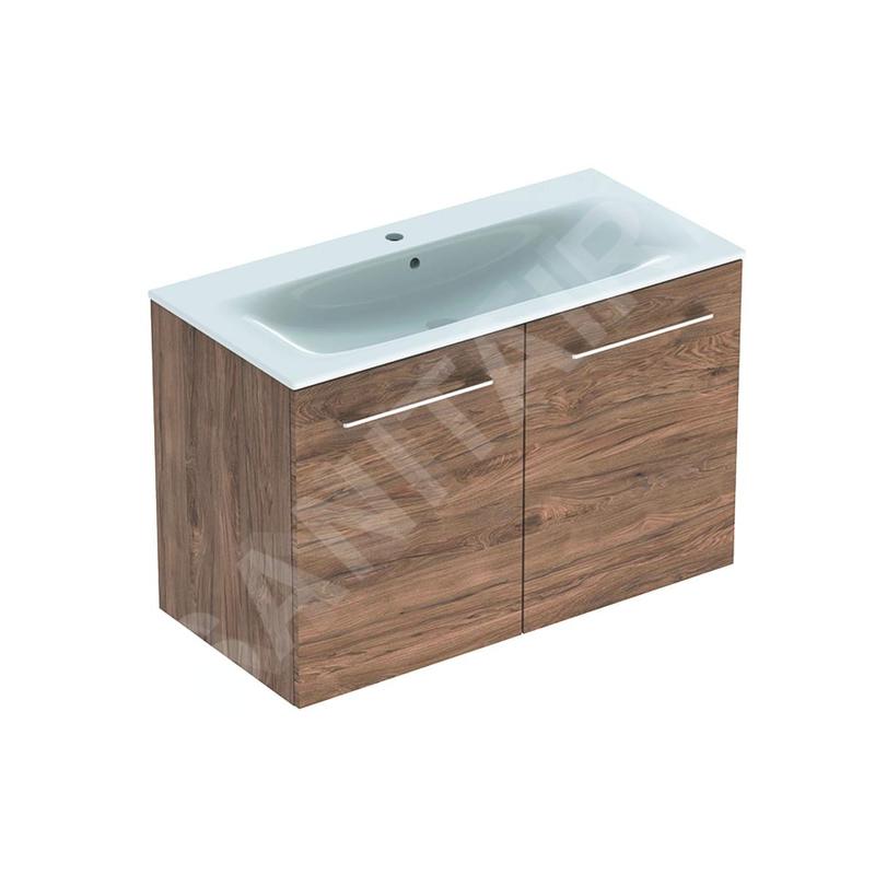Geberit Selnova Square - Meuble-vasque 635x988x480 mm, avec vasque, 2 portes, noyer hickory 501.262.00.1 Geberit Selnova Square - Meuble-vasque 635x988x480 mm, avec vasque, 2 portes, noyer hickory 501.262.00.1