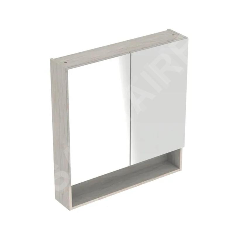 Geberit Selnova Square - Armoire de toilette 850x788x175 mm, 2 portes, noyer clair hickory 501.271.00.1 Geberit Selnova Square - Armoire de toilette 850x788x175 mm, 2 portes, noyer clair hickory 501.271.00.1