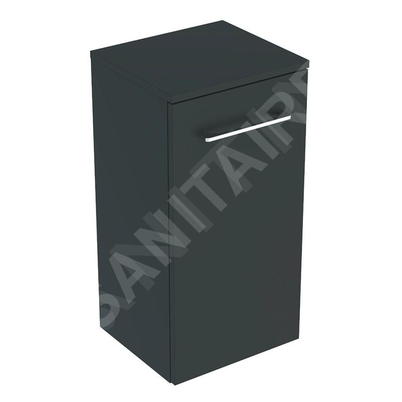 Geberit Selnova Square - Meuble latéral haut 650x330x297 mm, 1 porte, gris velouté mat 501.273.00.1