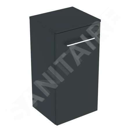 Geberit Selnova Square - Meuble latéral haut 650x330x297 mm, 1 porte, gris velouté mat 501.273.00.1
