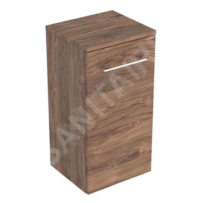 Geberit Selnova Square - Meuble latéral haut 650x330x297 mm, 1 porte, noyer hickory 501.274.00.1