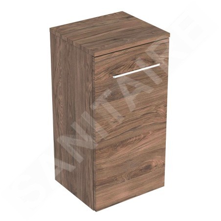 Geberit Selnova Square - Meuble latéral haut 650x330x297 mm, 1 porte, noyer hickory 501.274.00.1