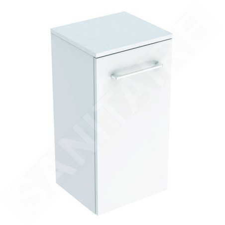 Geberit Selnova Square - Meuble latéral bas 650x330x297 mm, 1 porte, blanc brillant 501.272.00.1