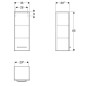 Geberit Selnova Square - Meuble latéral bas 850x330x297 mm, 1 porte, blanc brillant 501.276.00.1