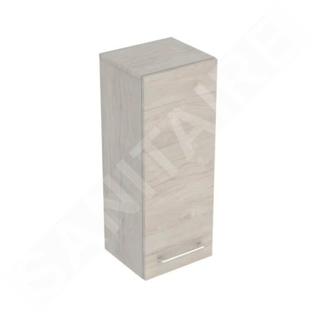 Geberit Selnova Square - Meuble latéral haut 850x330x297 mm, 1 porte, noyer clair hickory 501.279.00.1