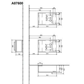 Villeroy & Boch Avento - Meuble-vasque, 340x514x202 mm, 1 porte, Arizona Oak A87600VH