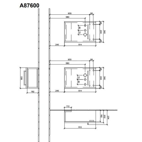 Villeroy & Boch Avento - Meuble-vasque, 340x514x202 mm, 1 porte, Arizona Oak A87600VH