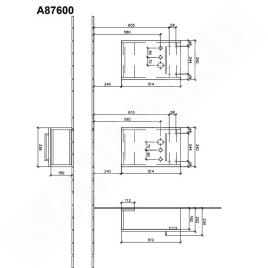 Villeroy & Boch Avento - Meuble-vasque, 340x514x202 mm, 1 porte, Nordic Oak A87600VJ