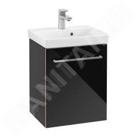 Villeroy & Boch Avento - Meuble-vasque, 430x514x352 mm, 1 porte, Crystal Black A88700B3
