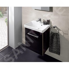 Villeroy & Boch Avento - Meuble-vasque, 430x514x352 mm, 1 porte, Crystal Black A88700B3