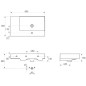 Cersanit Inverto - Lavabo 81x46 cm, avec trop-plein, trou pour robinetterie, blanc K671-006 Cersanit Inverto - Lavabo 81x46 cm, avec trop-plein, trou pour robinetterie, blanc K671-006