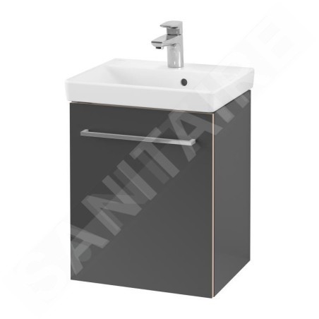 Villeroy & Boch Avento - Meuble-vasque, 430x514x352 mm, 1 porte, Crystal Grey A88701B1