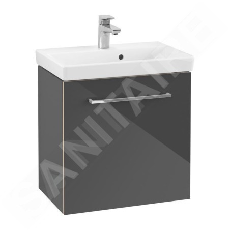 Villeroy & Boch Avento - Meuble-vasque, 530x514x352 mm, 1 porte, Crystal Grey A88800B1