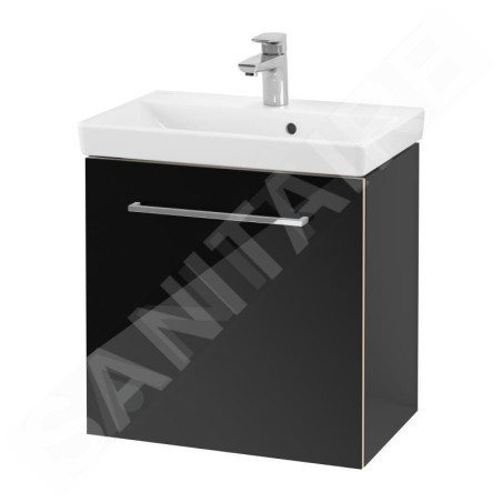 Villeroy & Boch Avento - Meuble-vasque, 530x514x352 mm, 1 porte, Crystal Black A88801B3