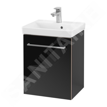 Villeroy & Boch Avento - Meuble-vasque, 430x514x352 mm, 1 porte, Crystal Black A88701B3
