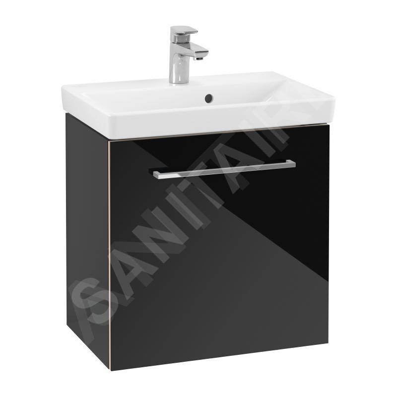 Villeroy & Boch Avento - Meuble-vasque, 530x514x352 mm, 1 porte, Crystal Black A88800B3 Villeroy & Boch Avento - Meuble-vasque, 530x514x352 mm, 1 porte, Crystal Black A88800B3