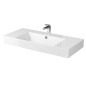 Cersanit Inverto - Lavabo 101x46 cm, avec trop-plein, trou pour robinetterie, blanc K671-007 Cersanit Inverto - Lavabo 101x46 cm, avec trop-plein, trou pour robinetterie, blanc K671-007
