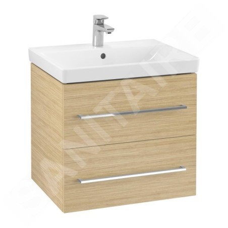Villeroy & Boch Avento - Meuble-vasque, 580x514x452 mm, 2 tiroirs, Nordic Oak A88900VJ