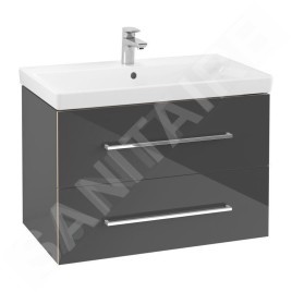 Villeroy & Boch Avento - Meuble-vasque, 780x514x452 mm, 2 tiroirs, Crystal Grey A89100B1