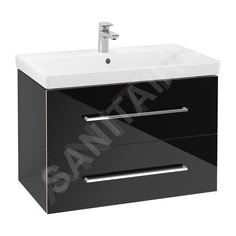 Villeroy & Boch Avento - Meuble-vasque, 780x514x452 mm, 2 tiroirs, Crystal Black A89100B3 Villeroy & Boch Avento - Meuble-vasque, 780x514x452 mm, 2 tiroirs, Crystal Black A89100B3