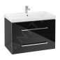 Villeroy & Boch Avento - Meuble-vasque, 780x514x452 mm, 2 tiroirs, Crystal Black A89100B3 Villeroy & Boch Avento - Meuble-vasque, 780x514x452 mm, 2 tiroirs, Crystal Black A89100B3